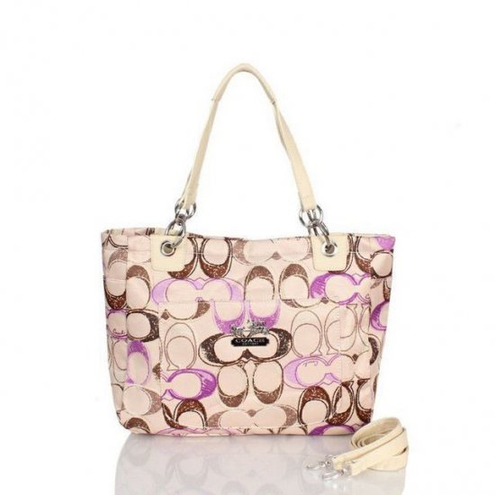 Coach Poppy In Monogram Large Apricot Totes BWY Coach Poppy In Monogram Large Apricot Totes BWY